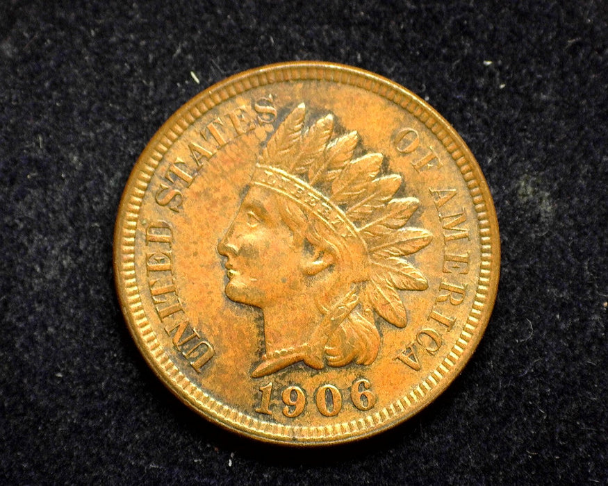 1906 Indian Head Penny/Cent AU - US Coin