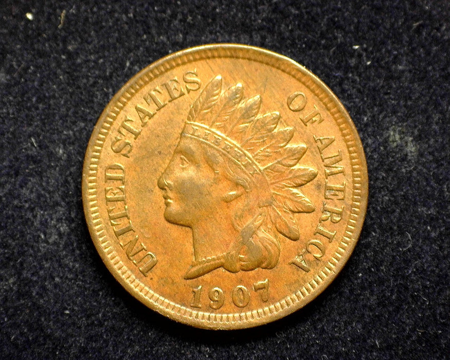 1907 Indian Head Penny/Cent XF/AU - US Coin