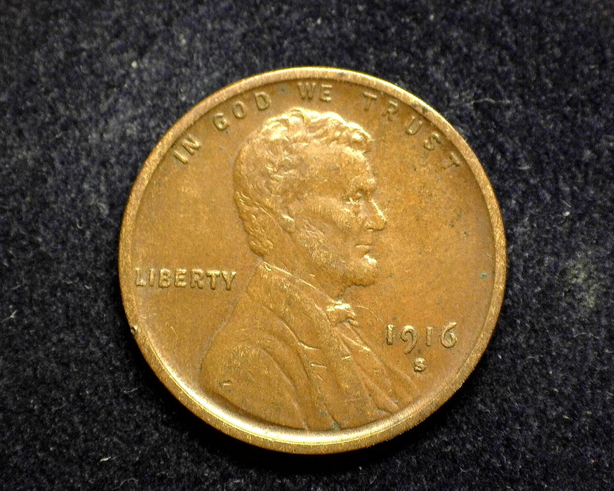 1916 S Lincoln Wheat Penny/Cent VF/Xf - US Coin