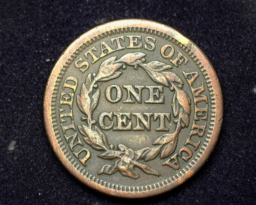 1845 Large Cent Braided Hair Cent VF - US Coin