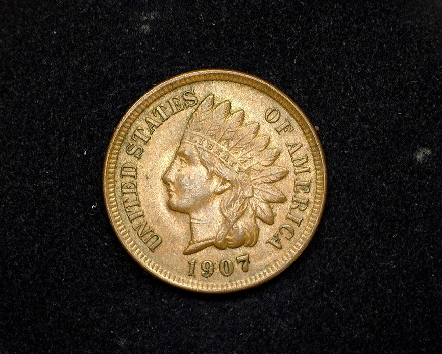 1907 Indian Head Penny/Cent AU - US Coin