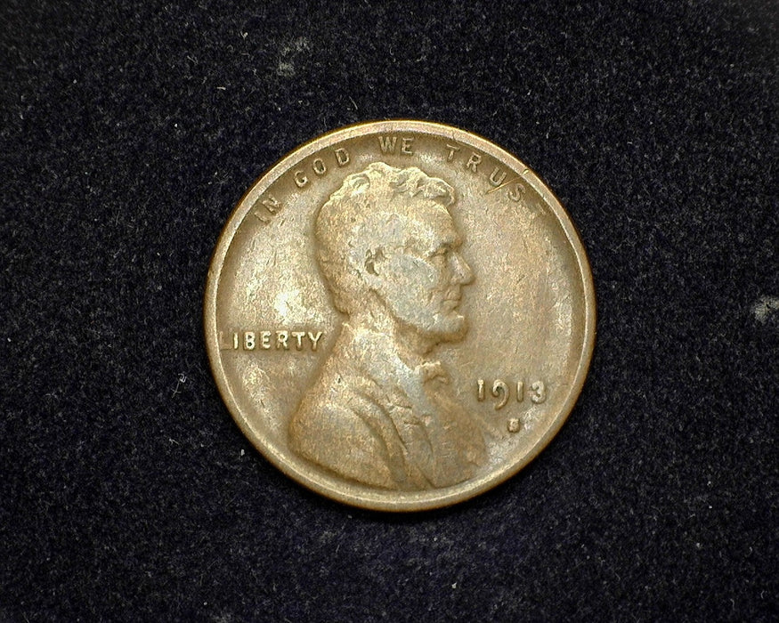 1913 S Lincoln Wheat Penny/Cent VG/F - US Coin