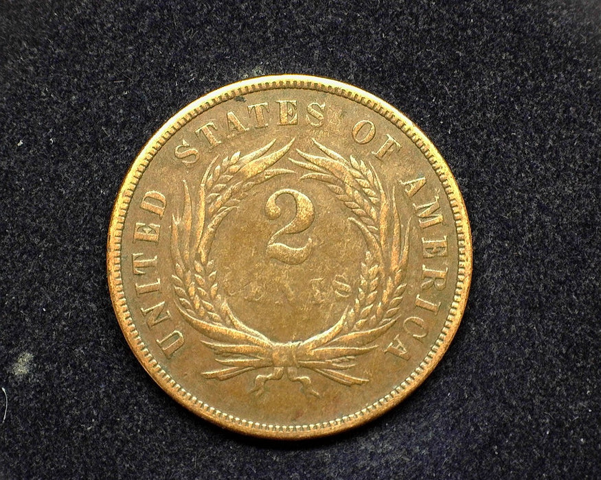 1865 Two Cent Piece F - US Coin