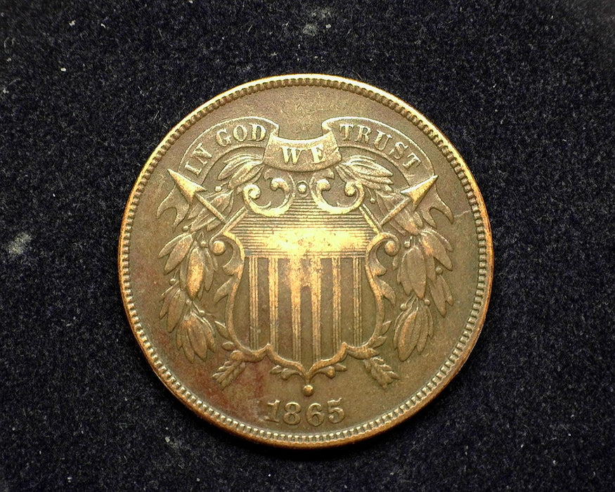 1865 Two Cent Piece F - US Coin