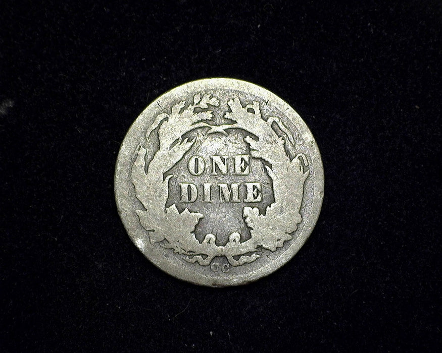 1876 CC Liberty Seated Dime VG - US Coin