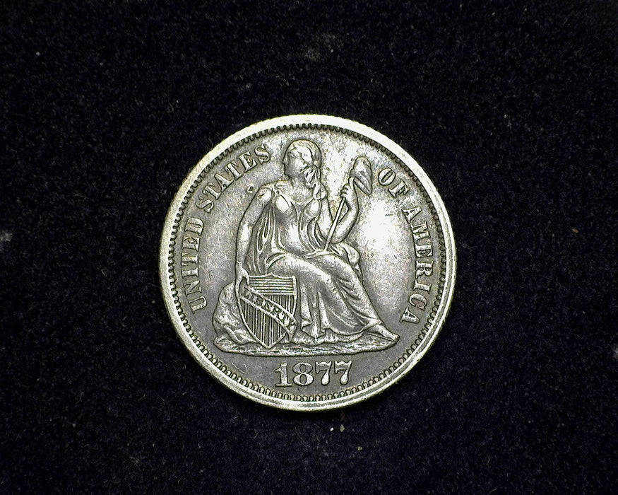 1877 Liberty Seated Dime XF - US Coin