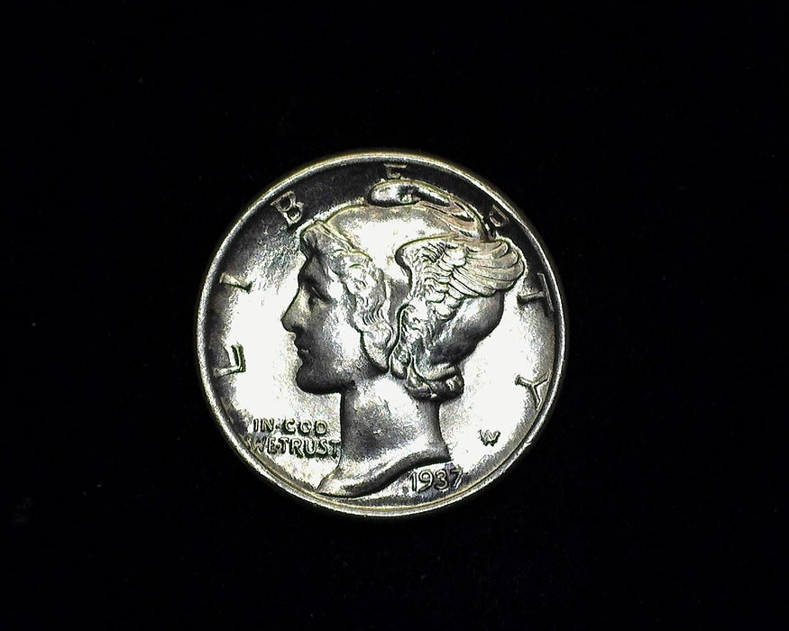 1937 Mercury Dime BU FSB Choice - US Coin