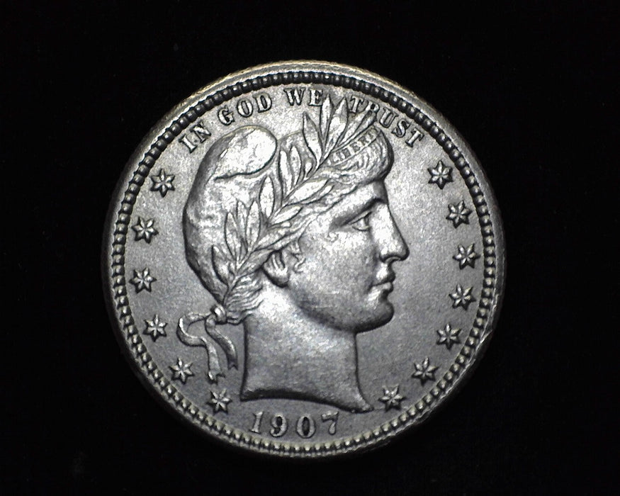 1907 Barber Quarter AU - US Coin