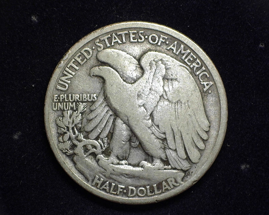 1917 D Walking Liberty Half Dollar VG Obverse. - US Coin