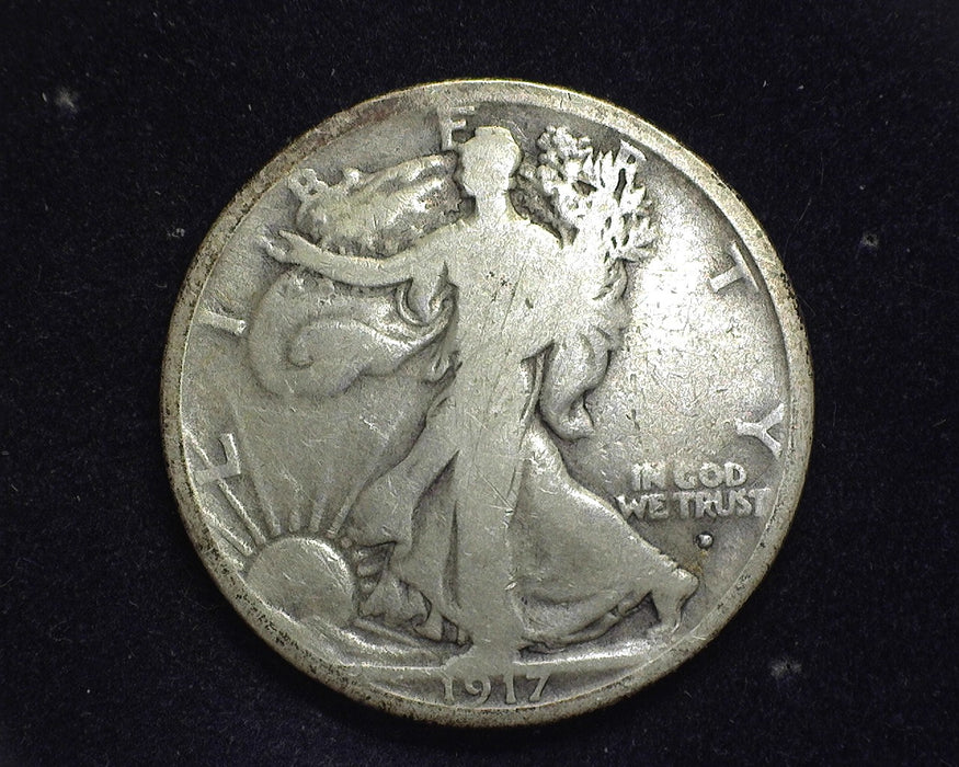 1917 D Obverse Walking Liberty Half Dollar G - US Coin