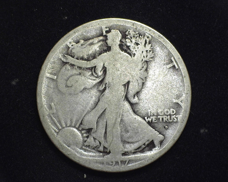 1917 D Obverse Walking Liberty Half Dollar G - US Coin