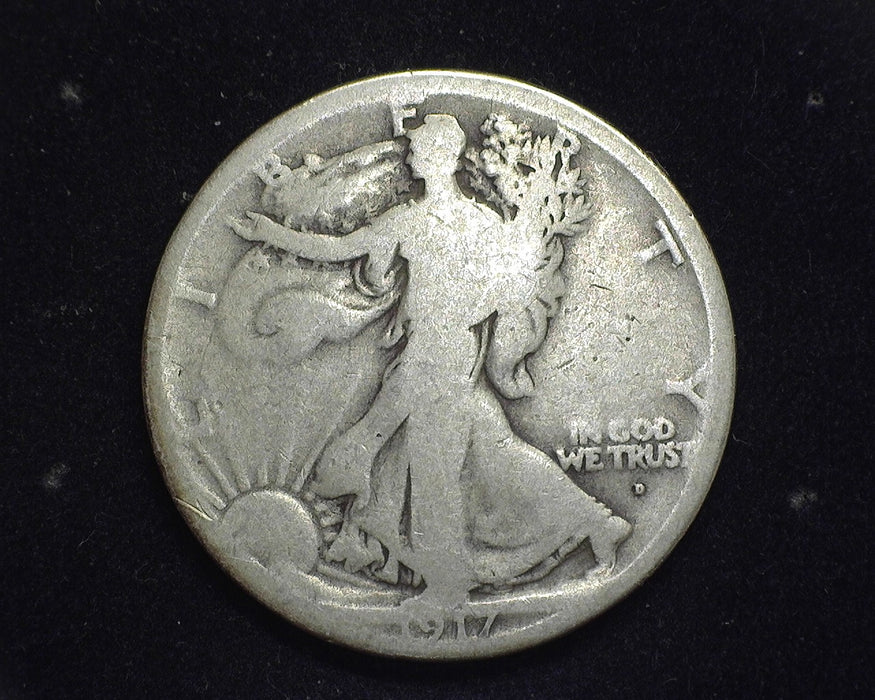 1917 D Obverse Walking Liberty Half Dollar G - US Coin