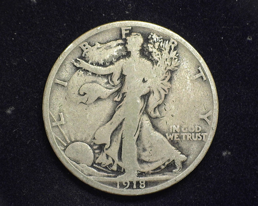 1918 D Walking Liberty Half Dollar VG - US Coin