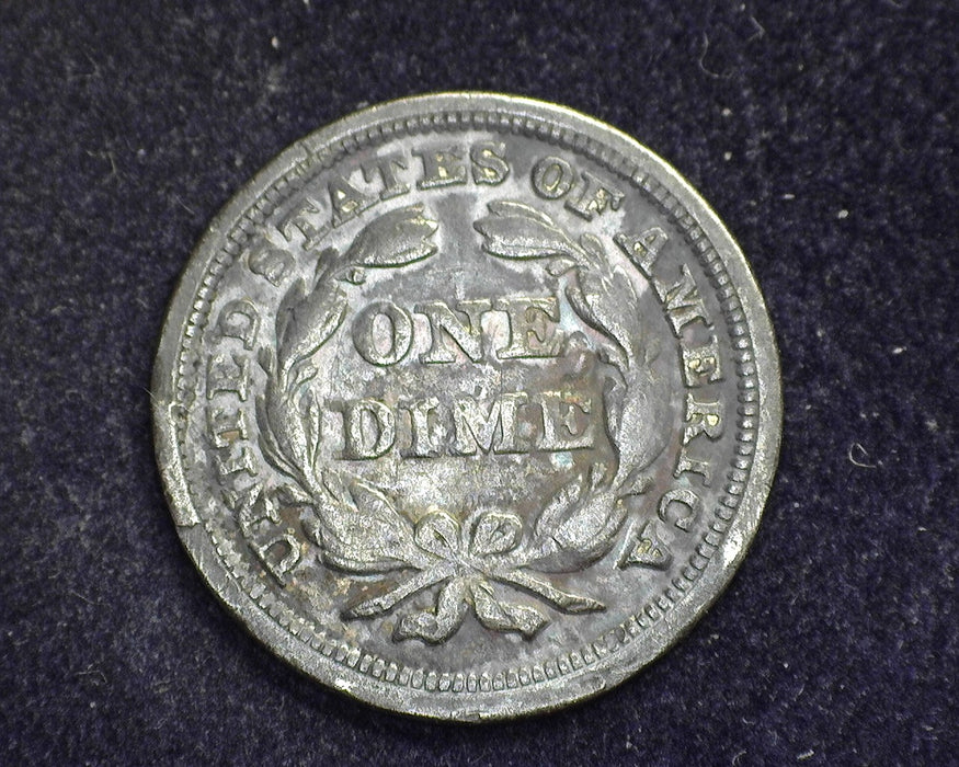 1853 No Arrows Liberty Seated Dime VF Digs - US Coin