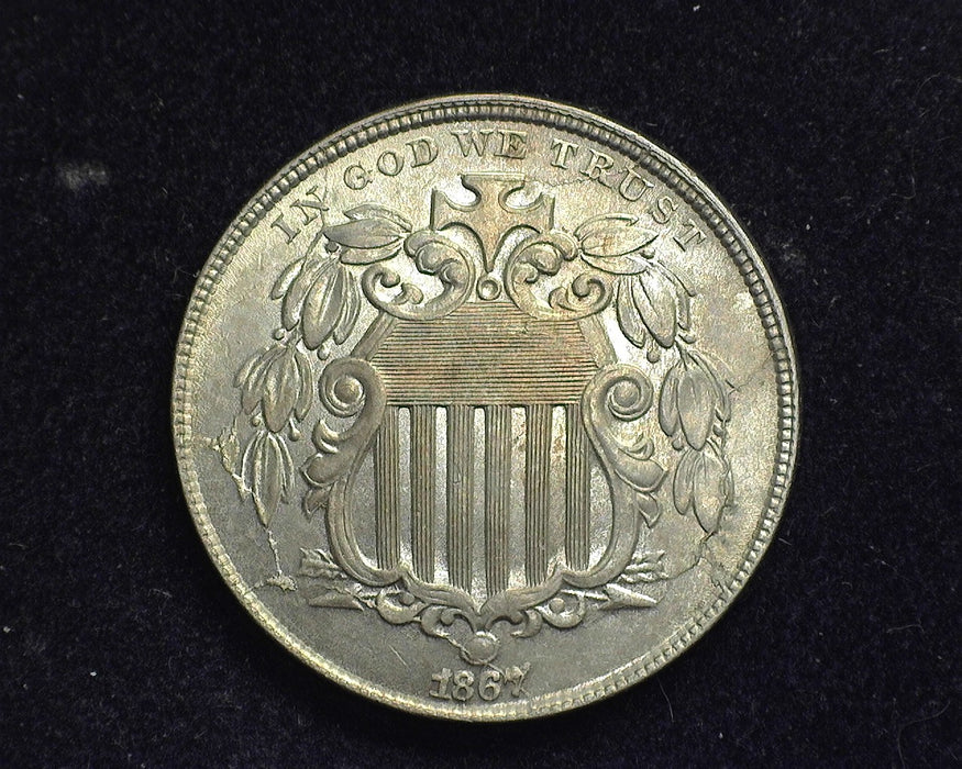 1867 Shield Nickel UNC No rays - US Coin