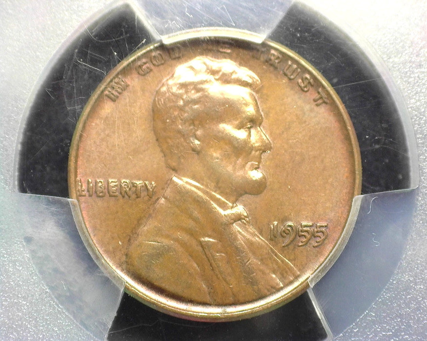 1955 Lincoln Wheat Cent PCGS AU58 Doubled Die Obverse Beautiful Clean Coin - US Coin