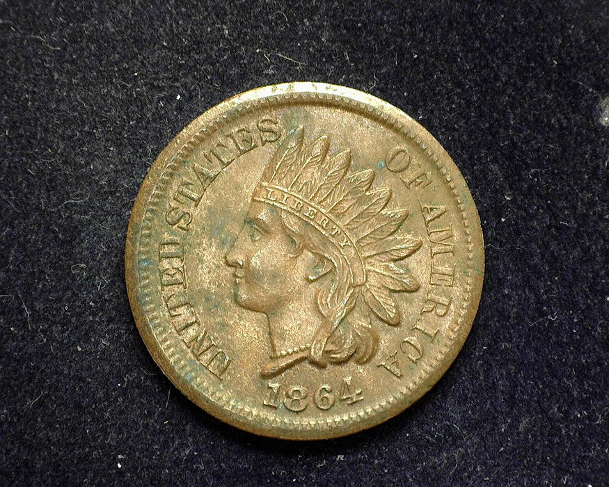 1864 Bronze Indian Head Penny/Cent AU - US Coin