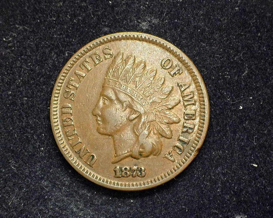 1873 Open 3 Indian Head Penny/Cent Vf/Xf - US Coin