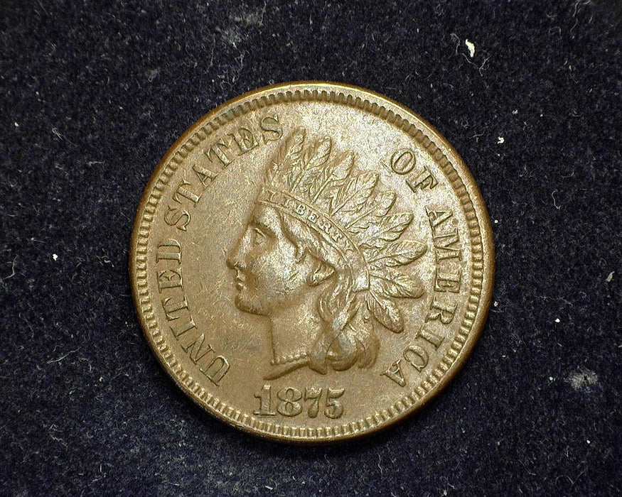 1875 Indian Head Penny/Cent Vf/Xf - US Coin