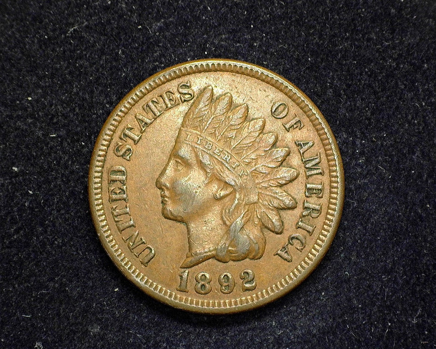 1892 Indian Head Penny/Cent XF - US Coin