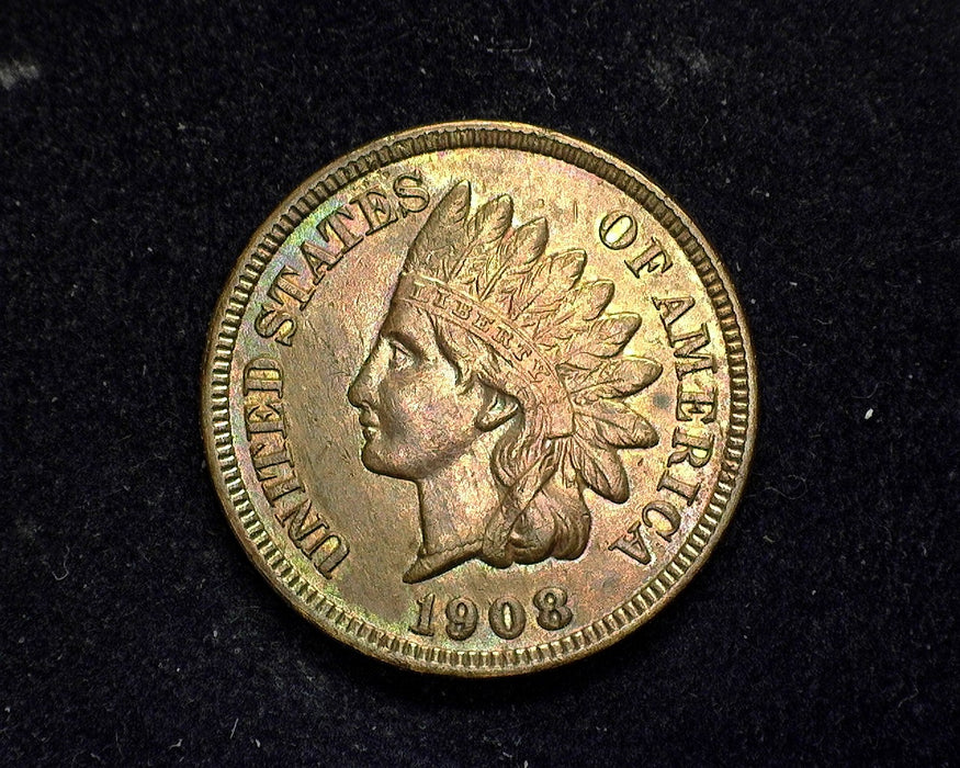 1908 Indian Head Penny/Cent Xf/Au - US Coin