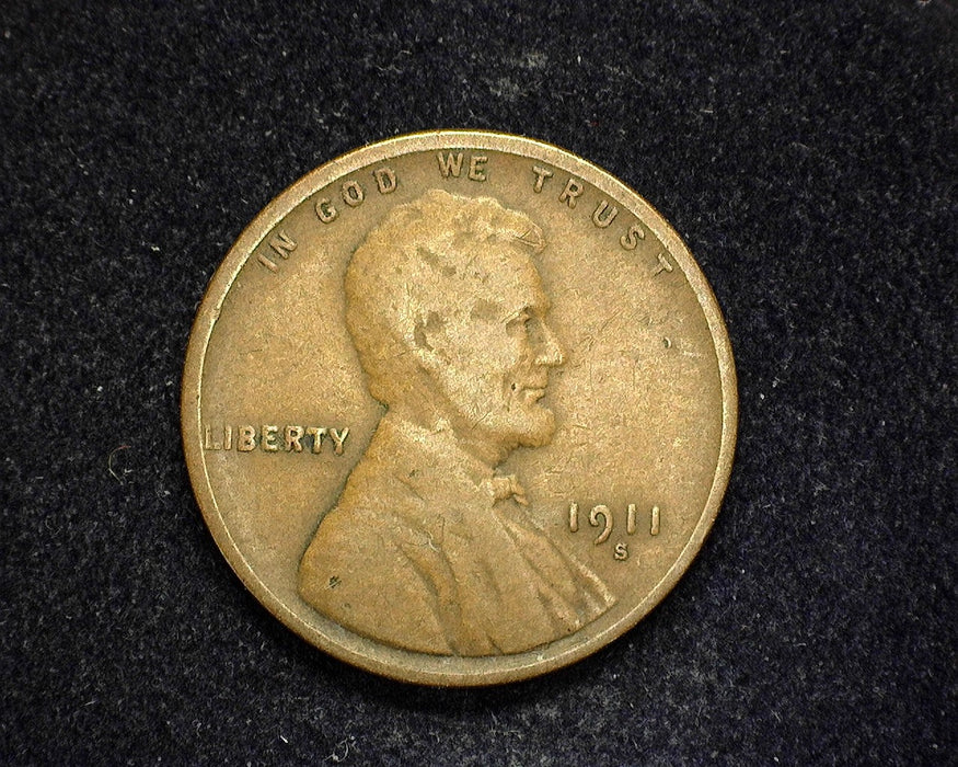 1911 S Lincoln Wheat Penny/Cent VG - US Coin