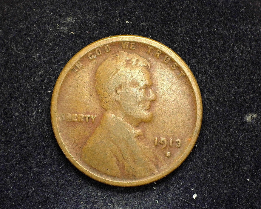 1913 S Lincoln Wheat Penny/Cent VG - US Coin