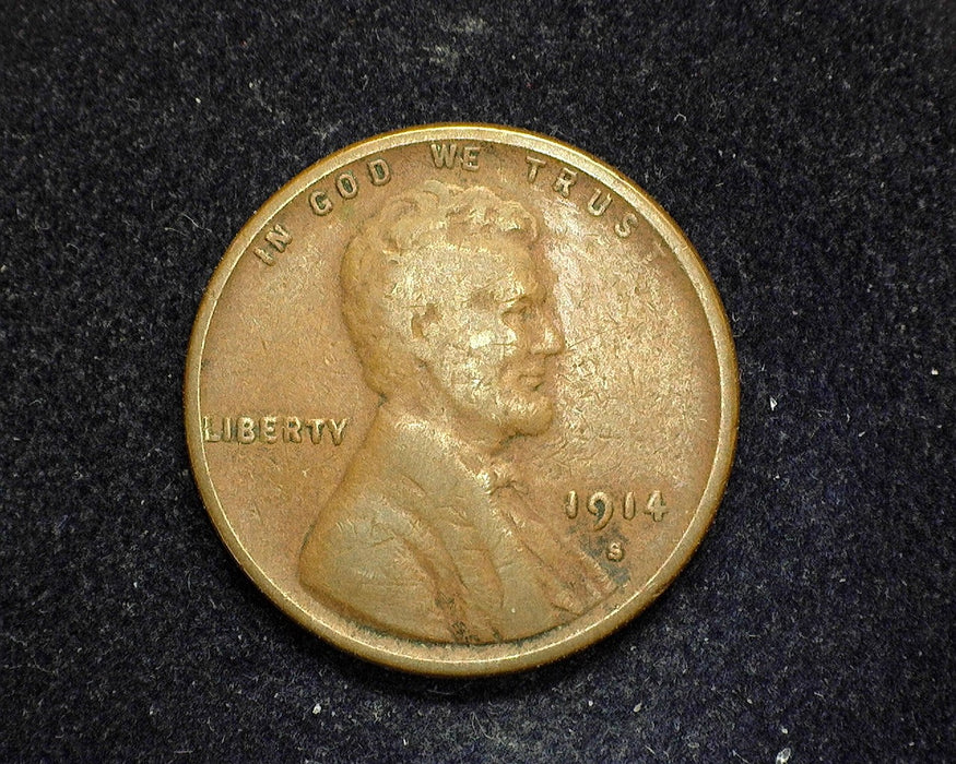 1914 S Lincoln Wheat Penny/Cent VG - US Coin