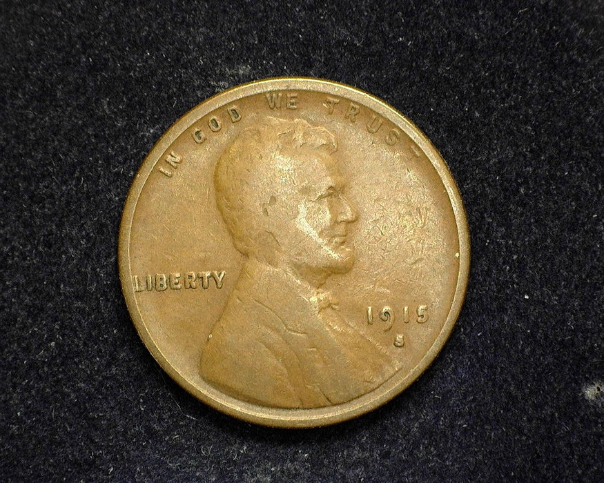 1915 S Lincoln Wheat Penny/Cent VG - US Coin