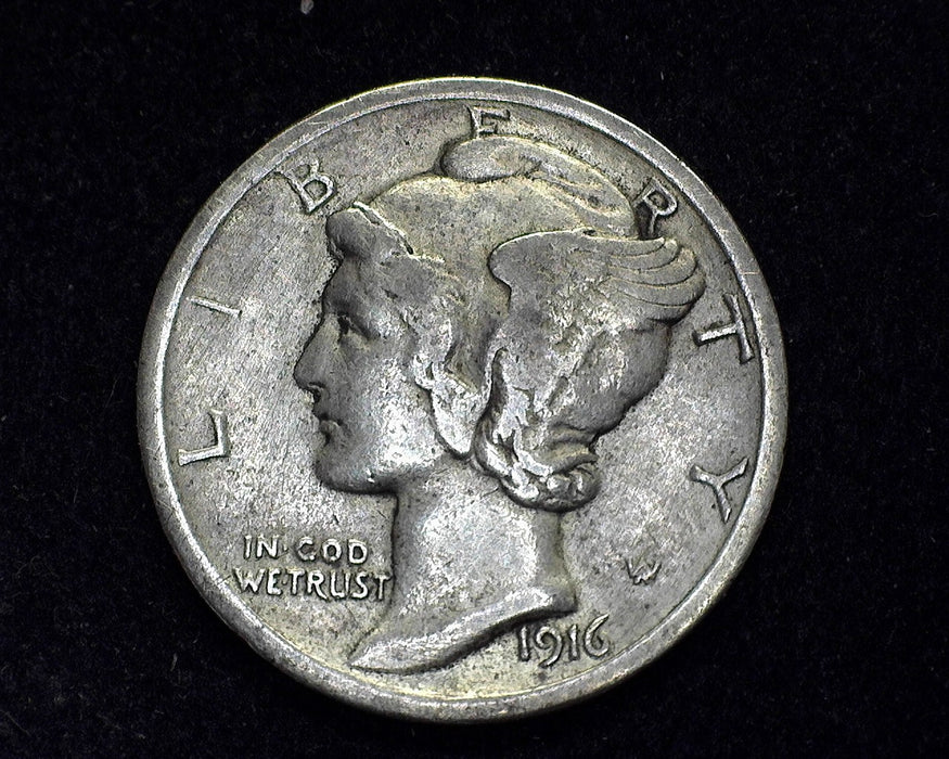 1916 D Mercury Dime F - US Coin