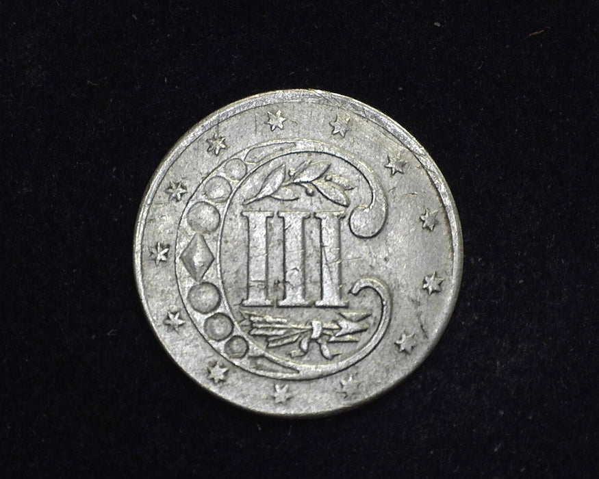 1858 Three Cent Silver Xf/Au - US Coin