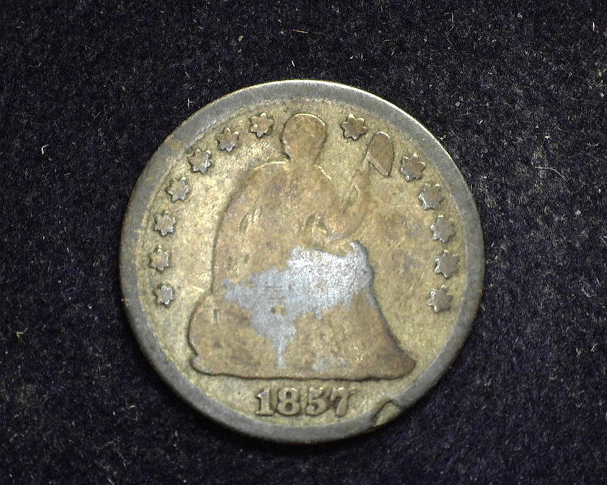 1857 Liberty Seated Half Dime G - US Coin