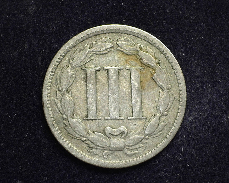 1865 Three Cent Nickel G - US Coin