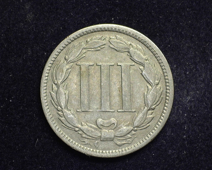 1865 Three Cent Nickel F - US Coin