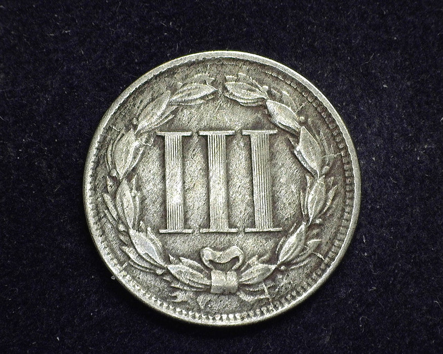 1866 Three Cent Nickel F - US Coin