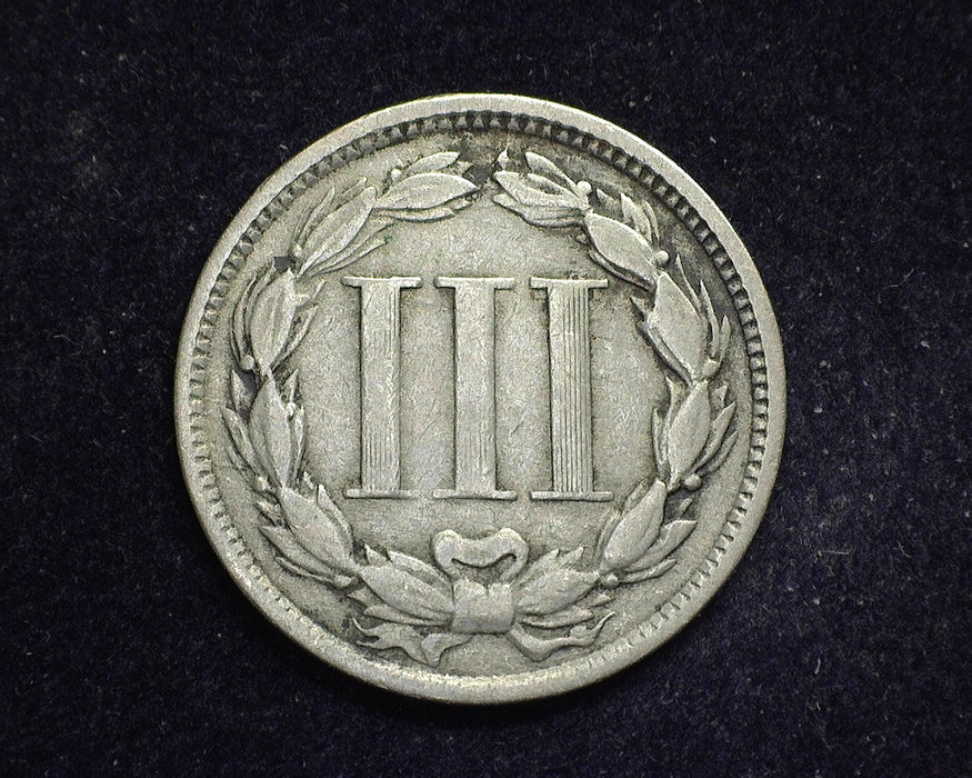 1867 Three Cent Nickel VG - US Coin