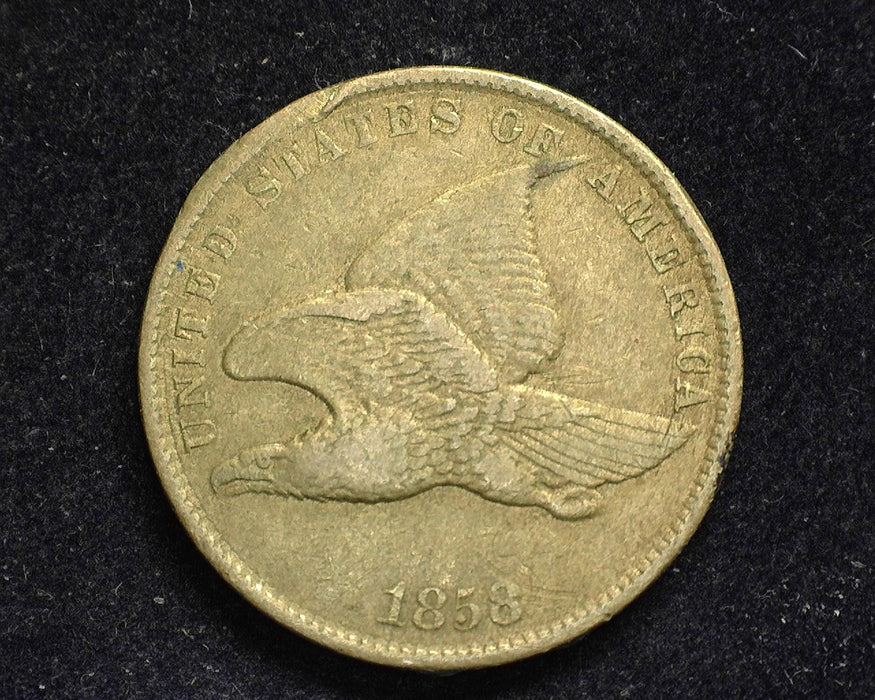 1858 small letters Flying Eagle Penny/Cent VF - US Coin