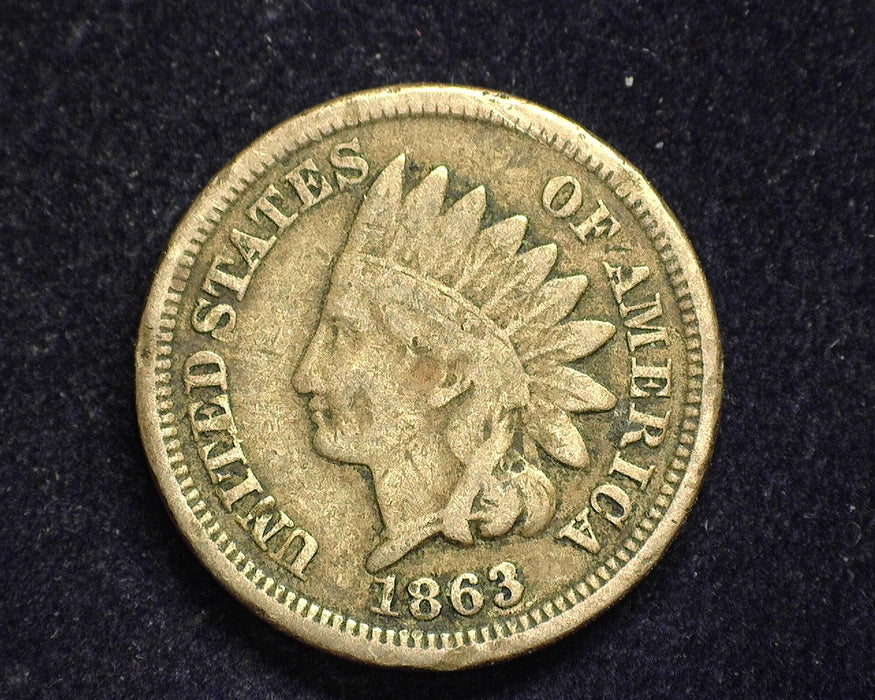 1863 Indian Head Penny/Cent VG/F - US Coin