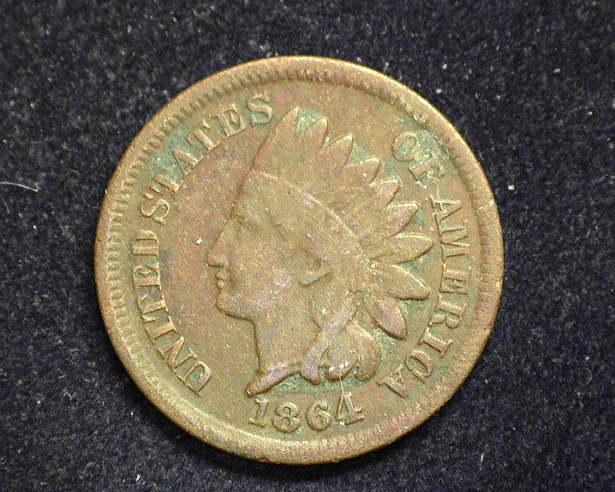 1864 Bronze Indian Head Penny/Cent G Corrosion - US Coin