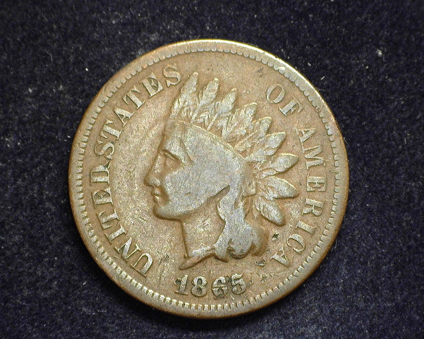 1865 Indian Head Penny/Cent VG - US Coin