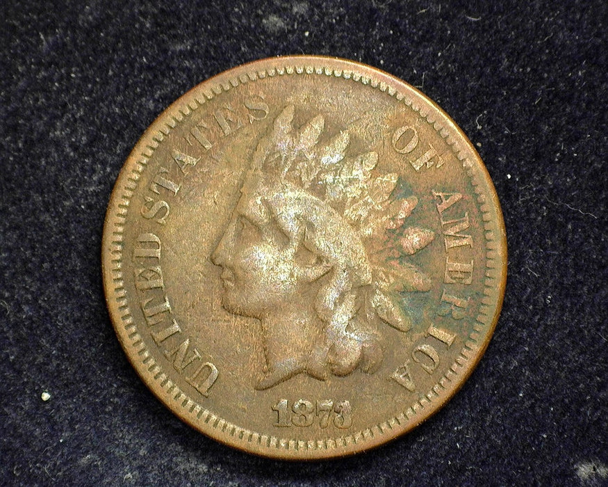 1873 Closed 3 Indian Head Penny/Cent G - US Coin