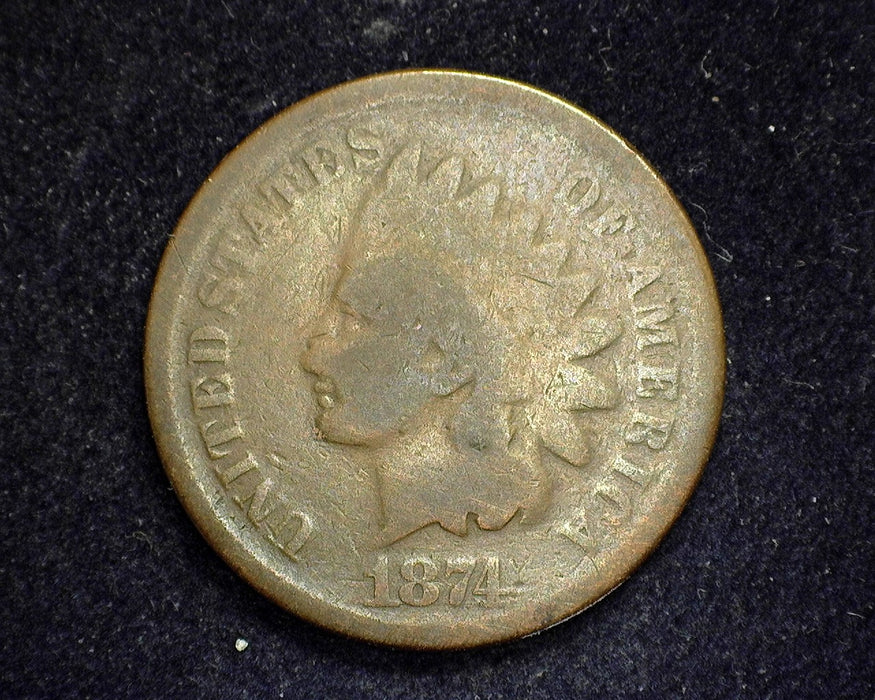 1874 Indian Head Penny/Cent G - US Coin