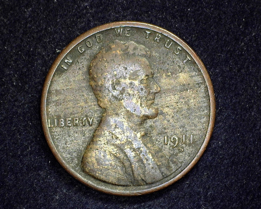 1911 S Lincoln Wheat Penny/Cent VG - US Coin