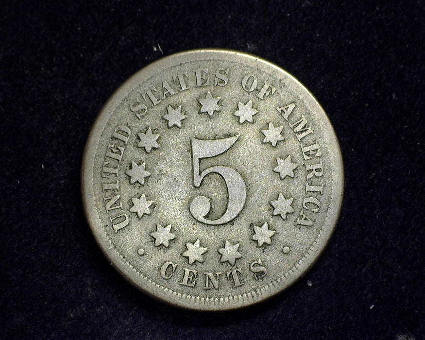 1867 No Rays Shield Nickel VG - US Coin