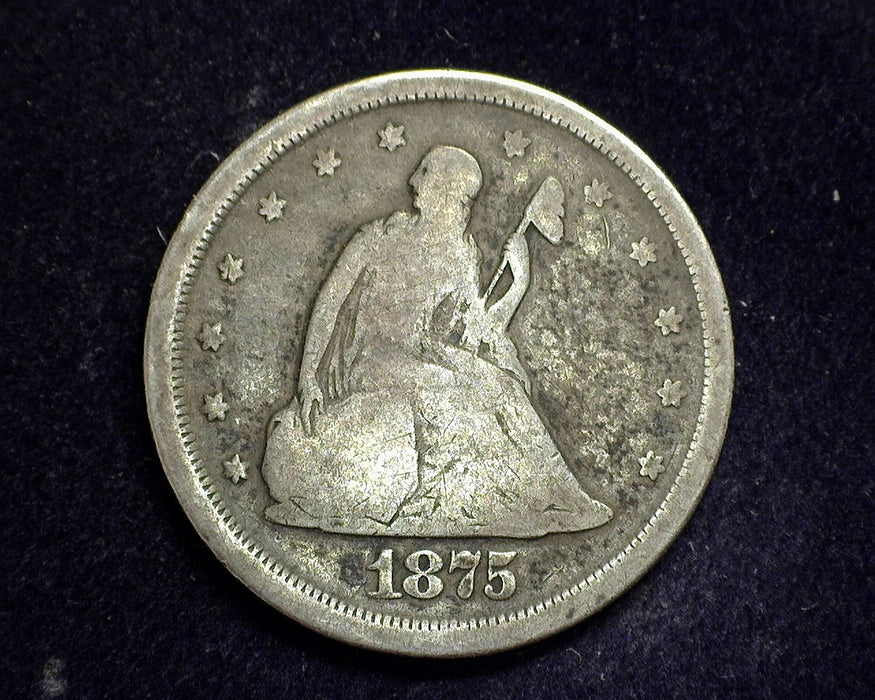 1875 S Liberty Seated Twenty Cents G - US Coin