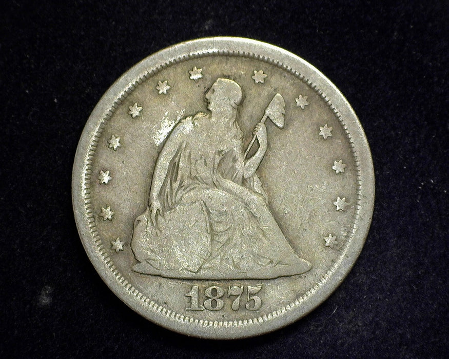 1875 Liberty Seated Twenty Cents VG - US Coin