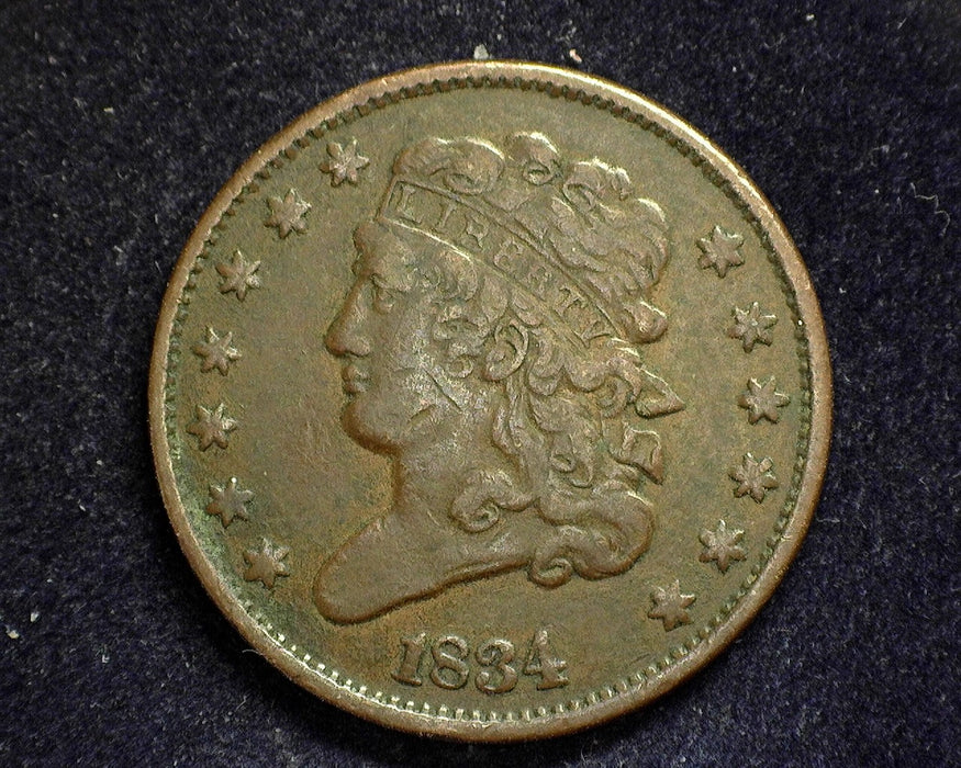 1834 Classic Head Half Cent VF - US Coin