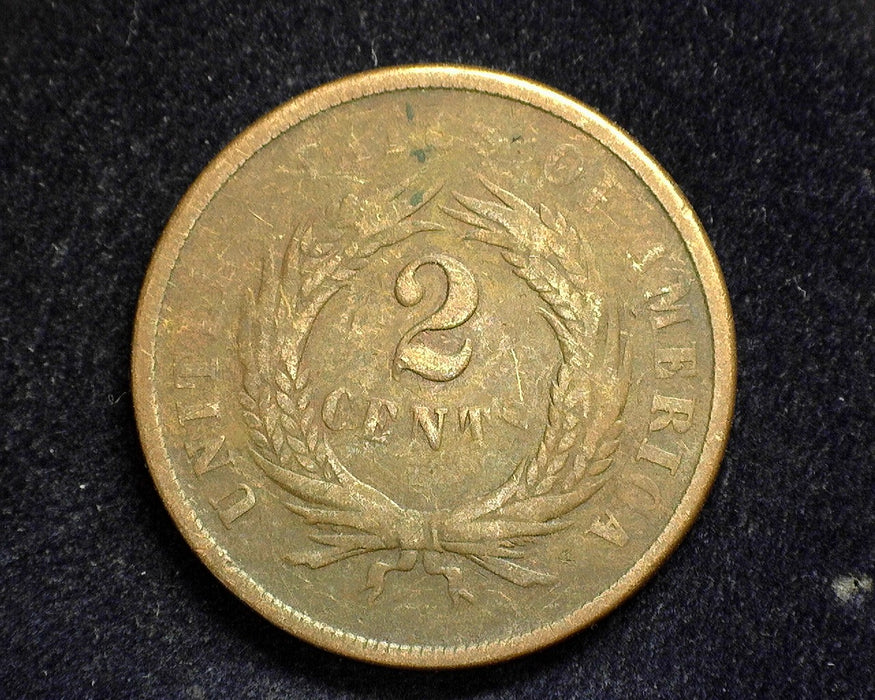 1864 Two Cent Piece VG - US Coin