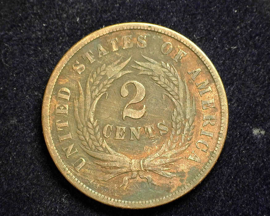 1864 Two Cent Piece VG - US Coin