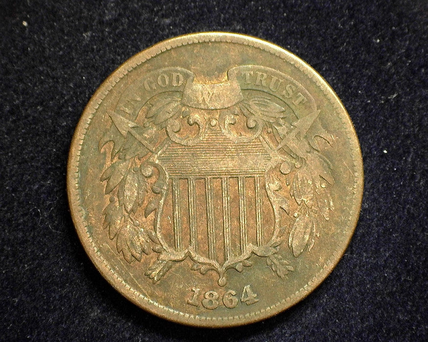 1864 Two Cent Piece VG - US Coin